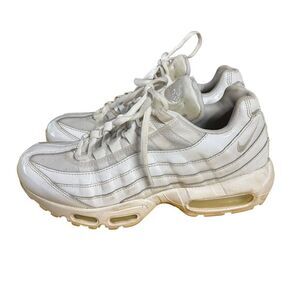 Nike Air Max 95 Men's Shoes Size 9.5 Triple White Sneaker 2017